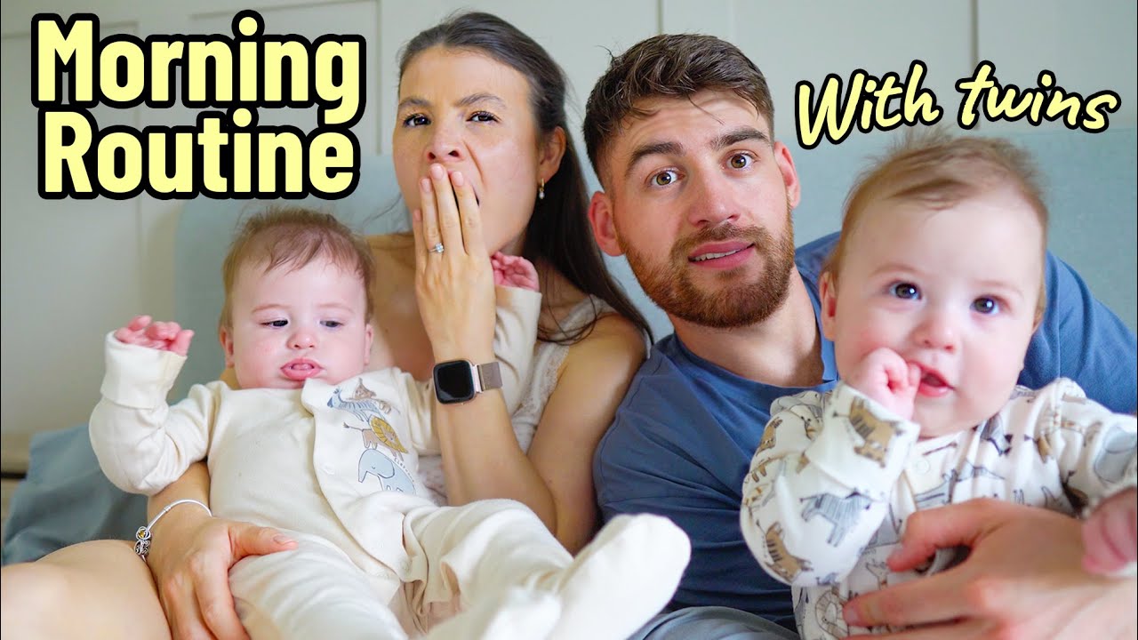 Our Family Morning Routine & Twins FIRST WORD!!