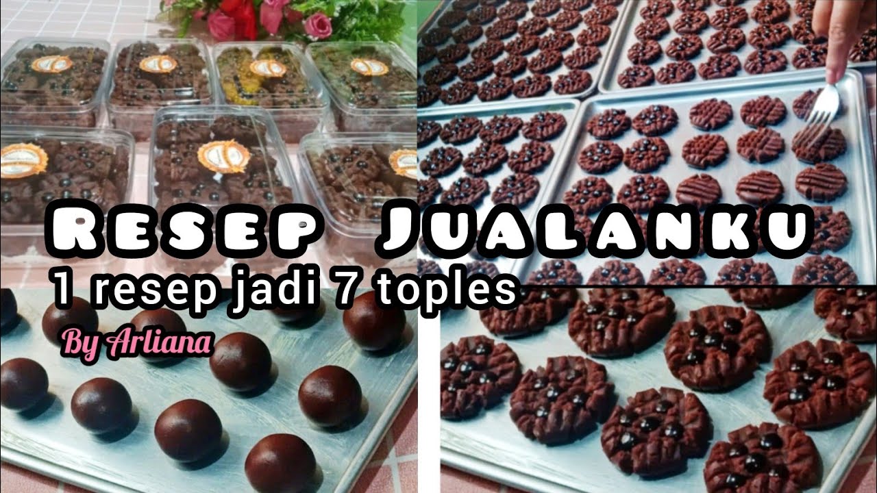 IDE JUALAN‼️1 RESEP JADI 7 TOPLES CHOCOCHIPS GOODTIME COOKIES,Renyah & Nyoklat ~@arlianachannel8416