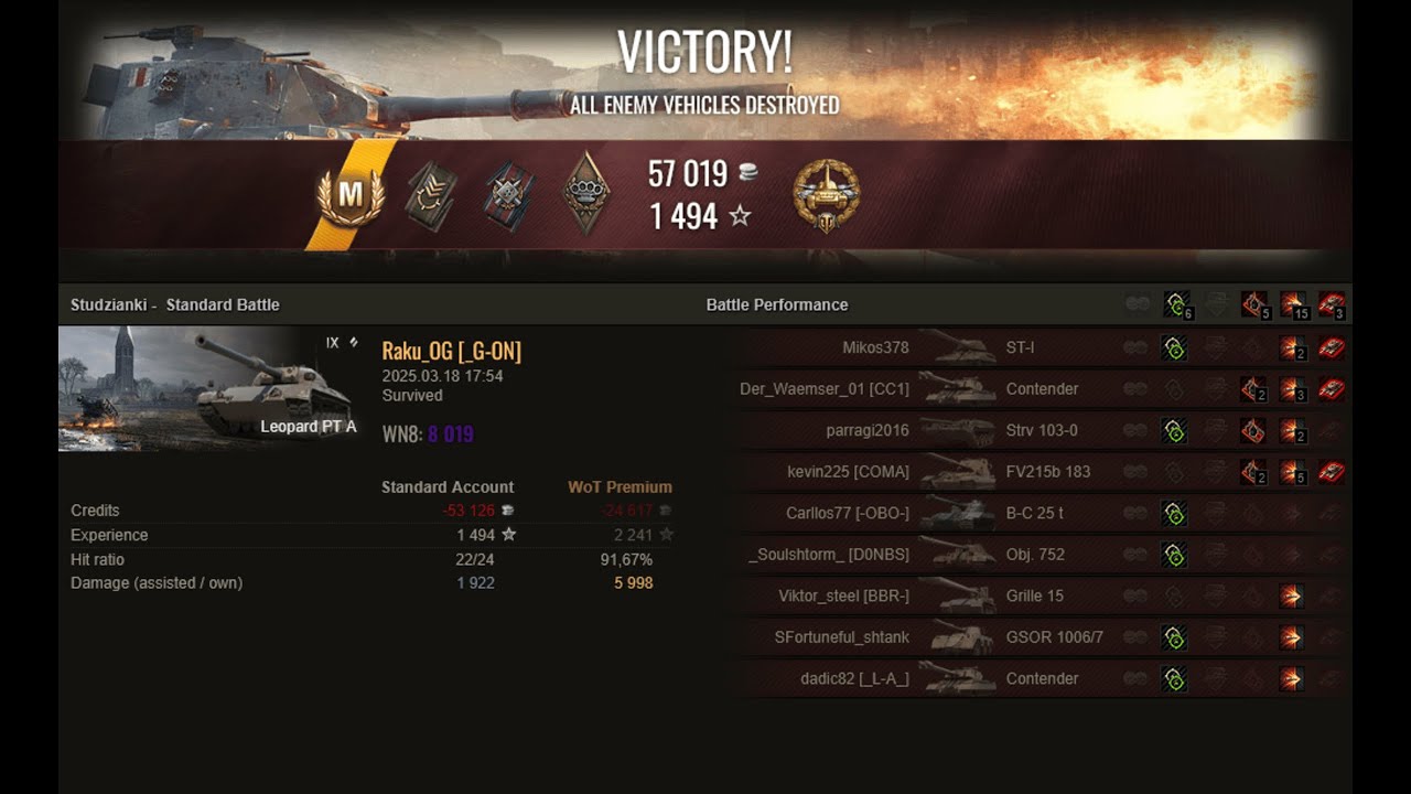 World of tanks  Leopard PT A Gameplay - ACE