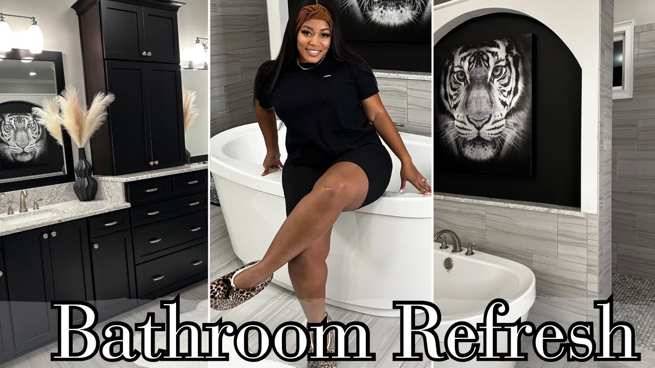 EXTREME MASTER BATHROOM DEEP CLEAN | MASTER BATHROOM REFRESH & DECOR, CLEAN WITH ME@tiahnamrose