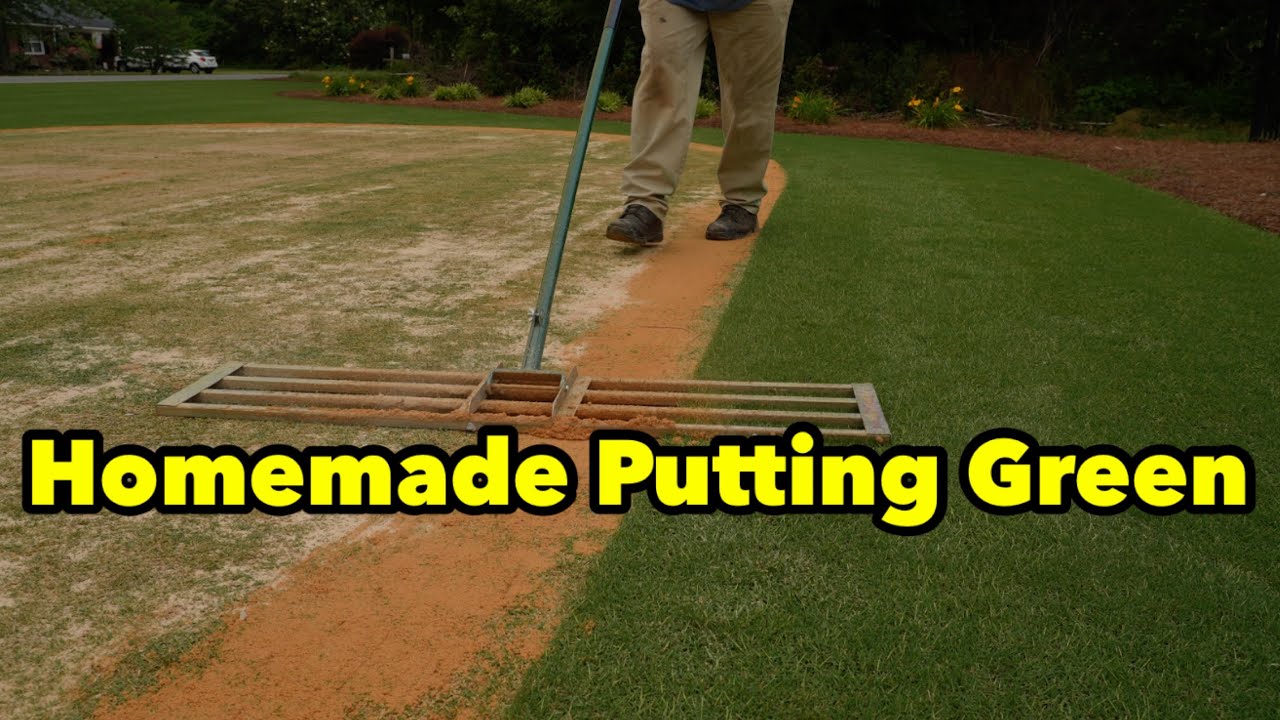 Sand Leveling a Homemade Putting Green in My Lawn