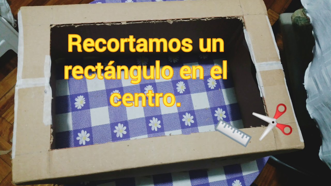 Paso a paso retablo de caja de cartón, fácil.