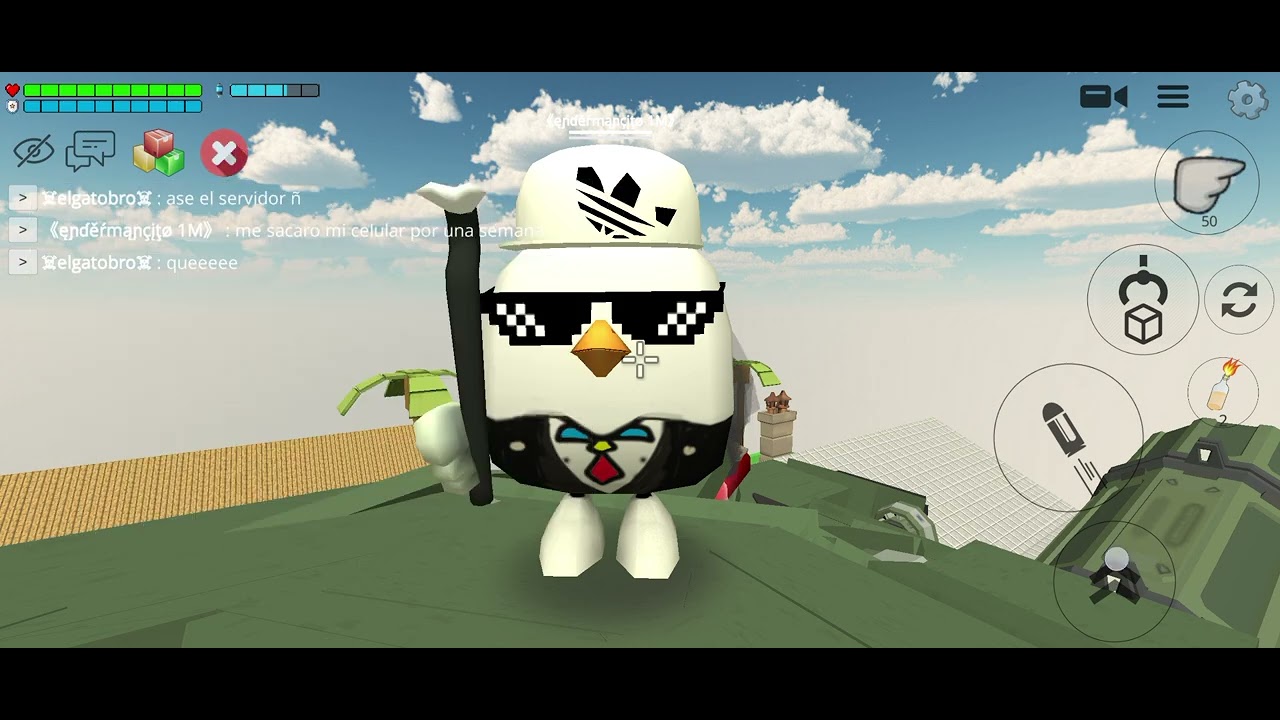 Asiendo un video en chicken gun perdón es que tengo lag