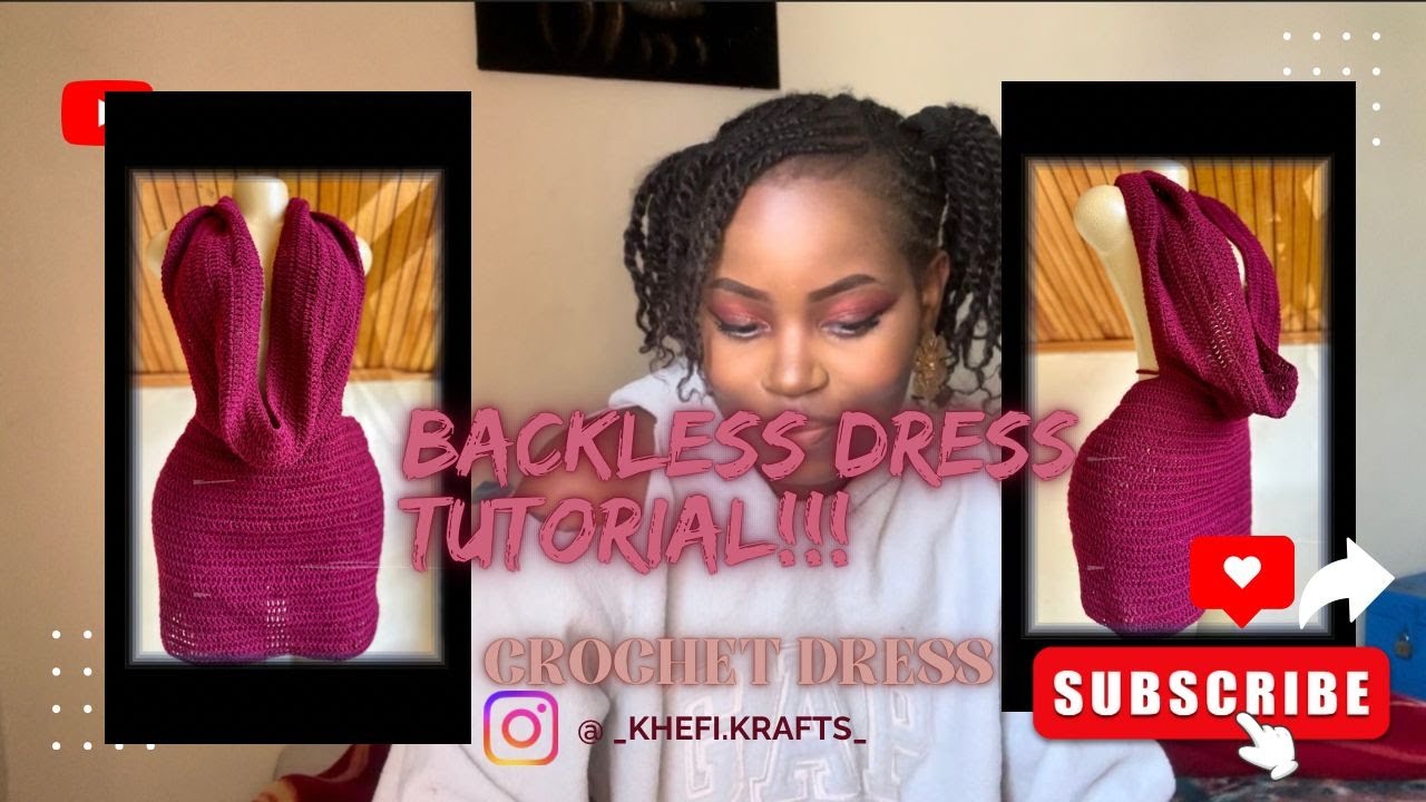Crochet This Sexy Backless Dress With Me! Full Tutorial| Easy Pattern