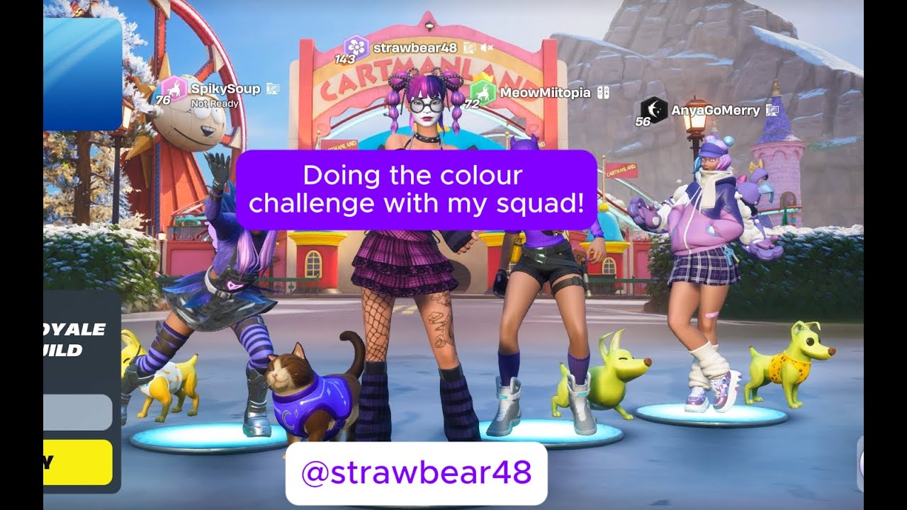 Fortnite colour challenge squads!