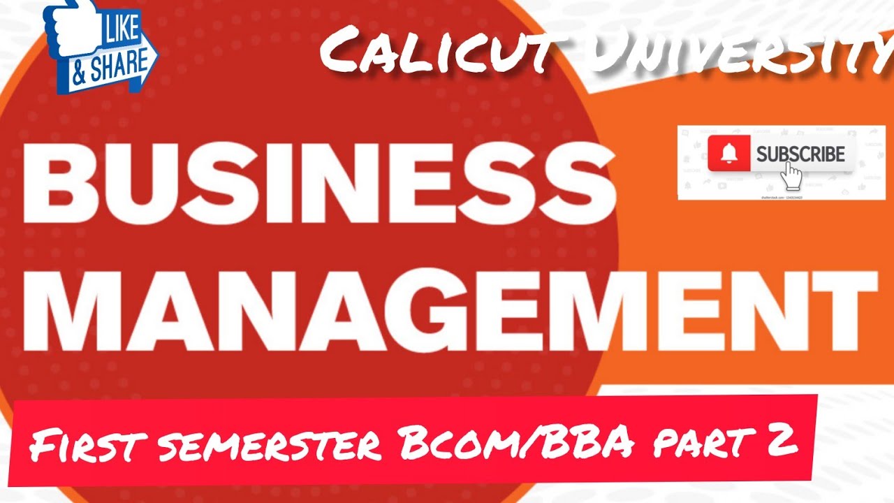 Business Management first semester BCom / BBA revision part 2