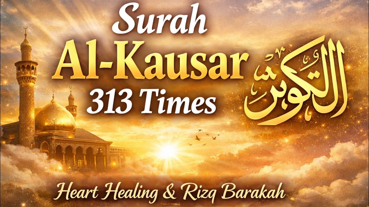 Surah Al-Kausar 313 Times – Heart Healing & Rizq Barakah | Powerful Quran Recitation #RizqIncrease