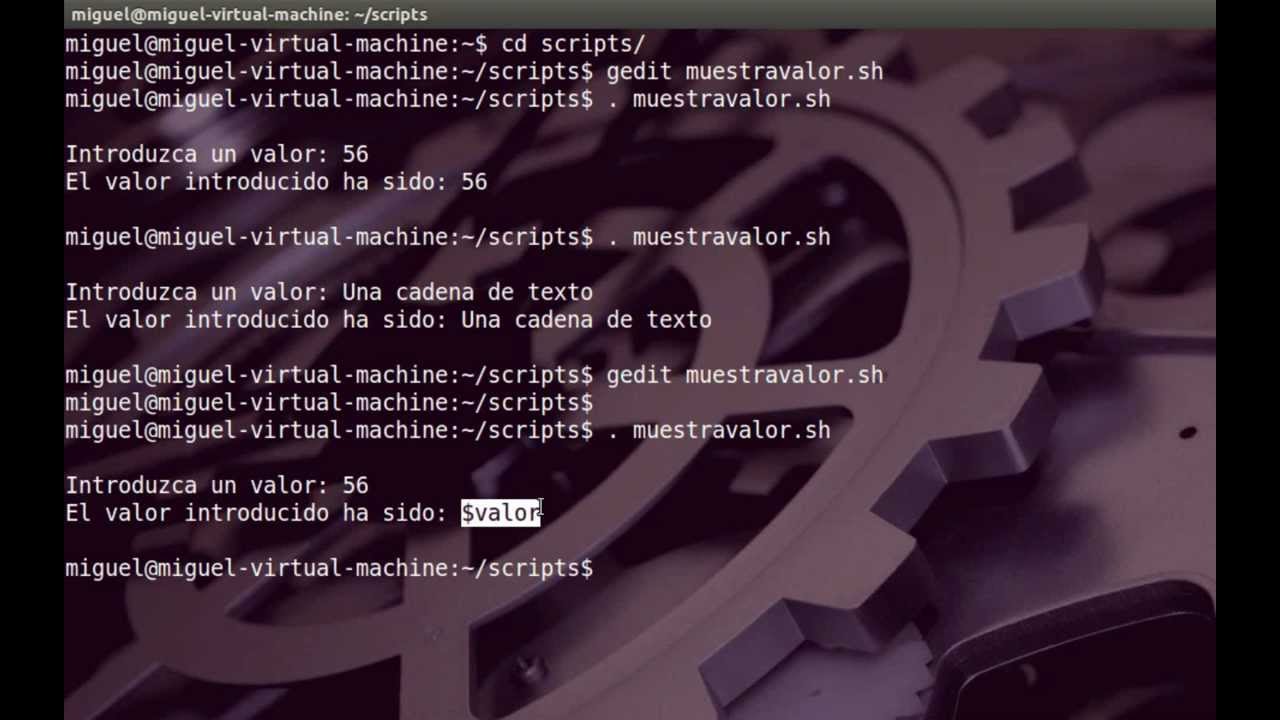 Ubuntu | 13.- Shell scripts | 2.- Variables y parámetros