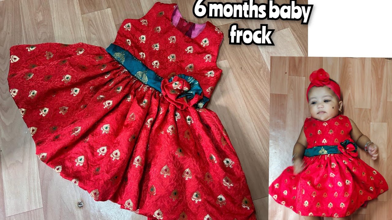 Party wear baby frock cutting and stitching||  6-12 months baby very easy|| video