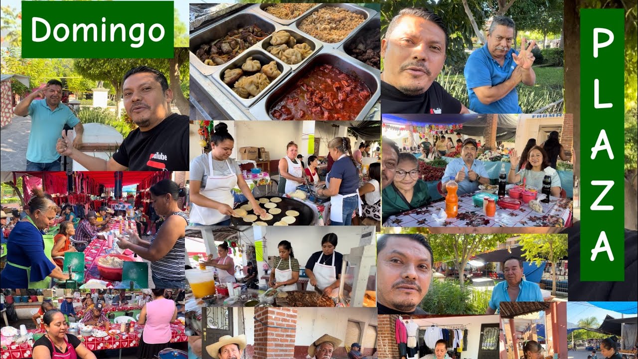 Platicando con la gente un domingo de plaza en Bejucos. 