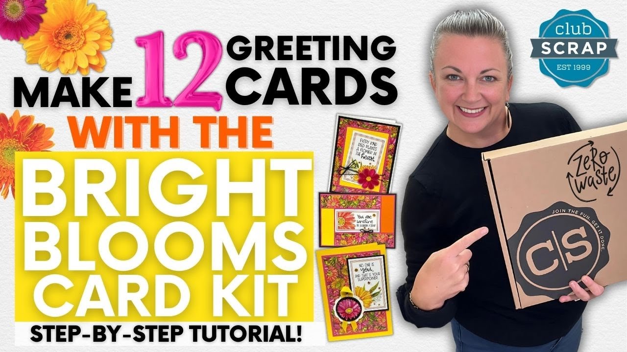 Bright Blooms Card Kit Workshop - How to make twelve cheerful greeting cards!