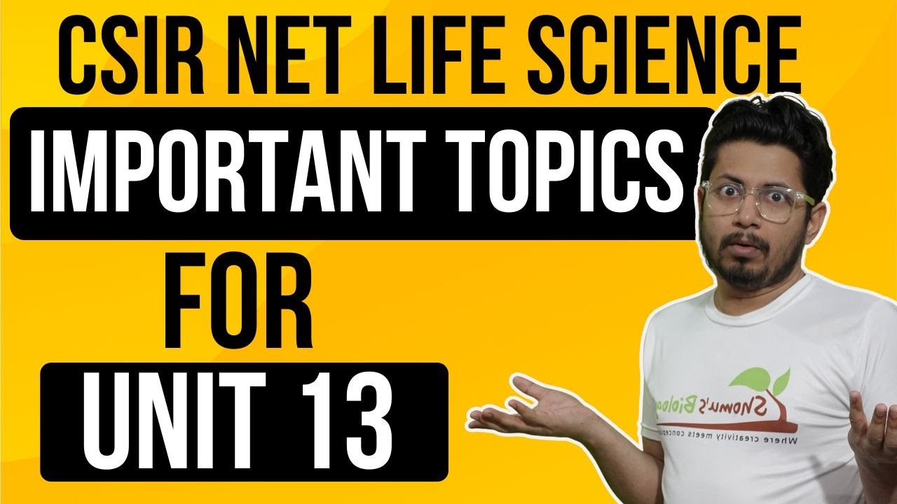 Раздел 13. Важные темы CSIR NET по естественным наукам | Список важных тем в области методов в би...