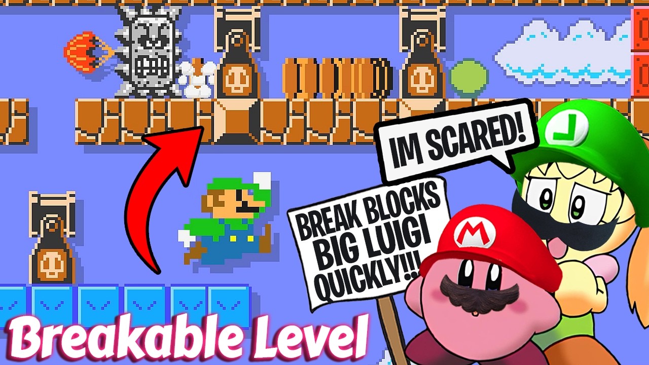 Break the blocks with Big Luigi [ New Funny Memes! ] | SMM2