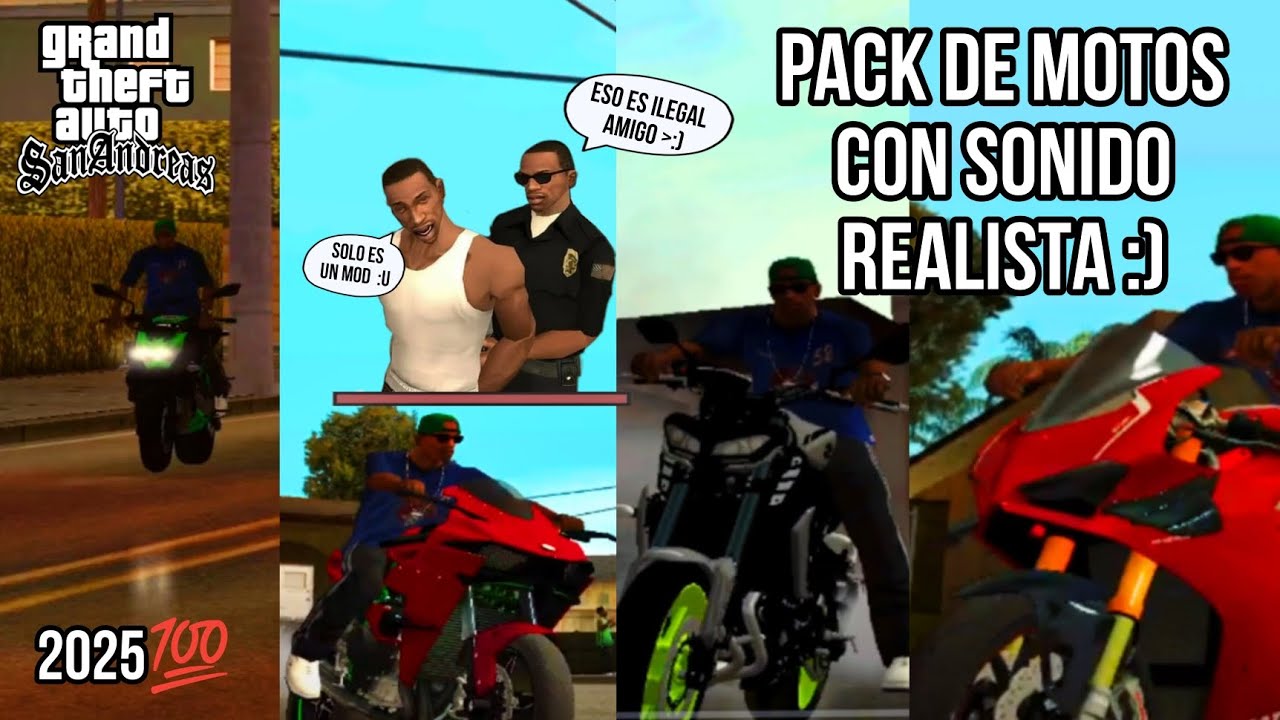 PACK DE MOTOS CON SONIDO REAL PARA TU GTA SA PC/ACTUALIZADO 2025🔥 #fyp  #gta #gtasanandreas #pack