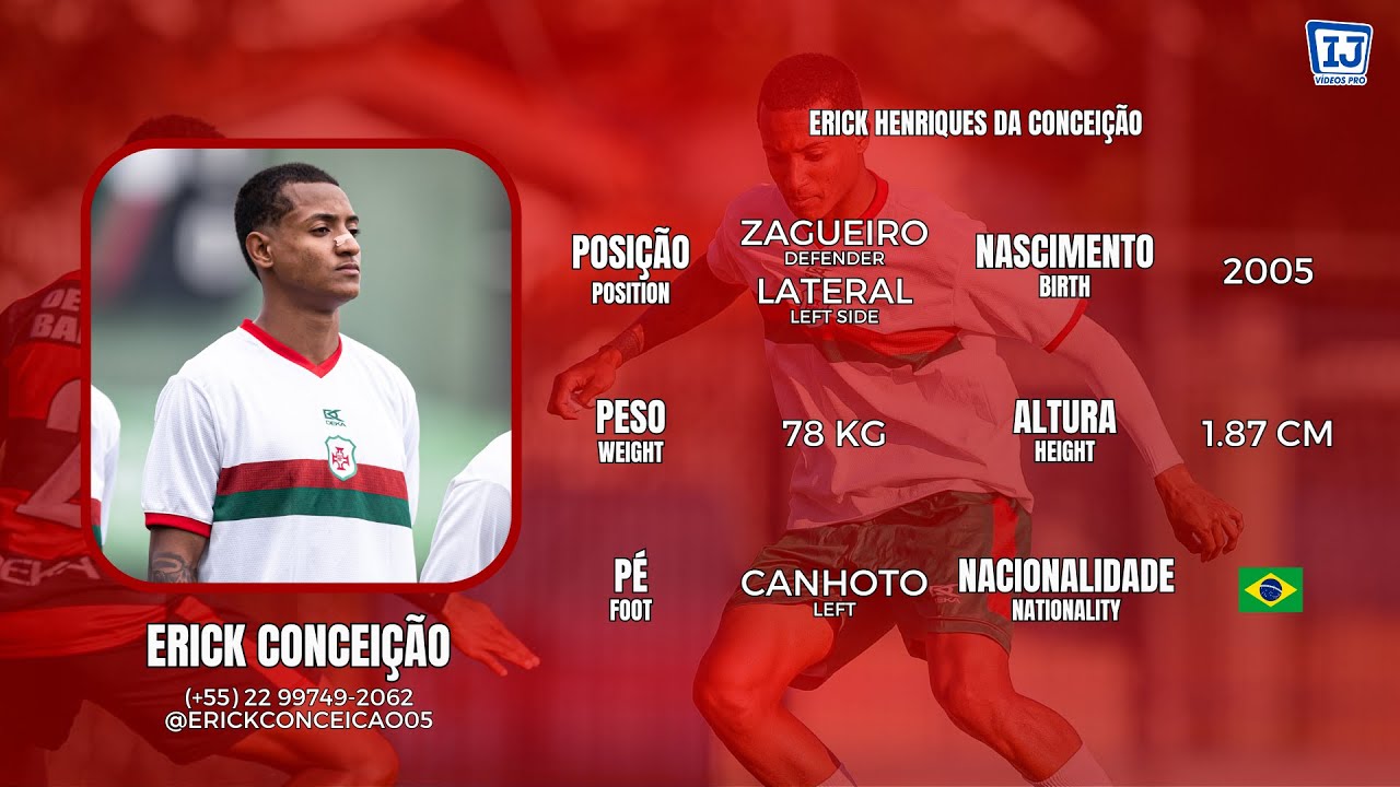 ERICK CONCEIÇÃO - ZAGUEIRO / DEFENDER - LATERAL ESQUERDO / LEFT SIDE - ATUALIZADO 2026