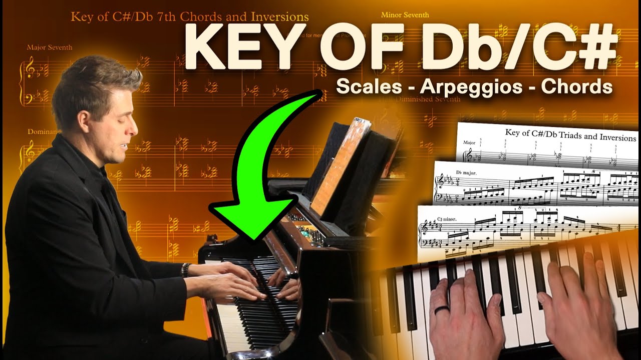 Тональность Db / C# — гаммы, арпеджио, трезвучия и септаккорды