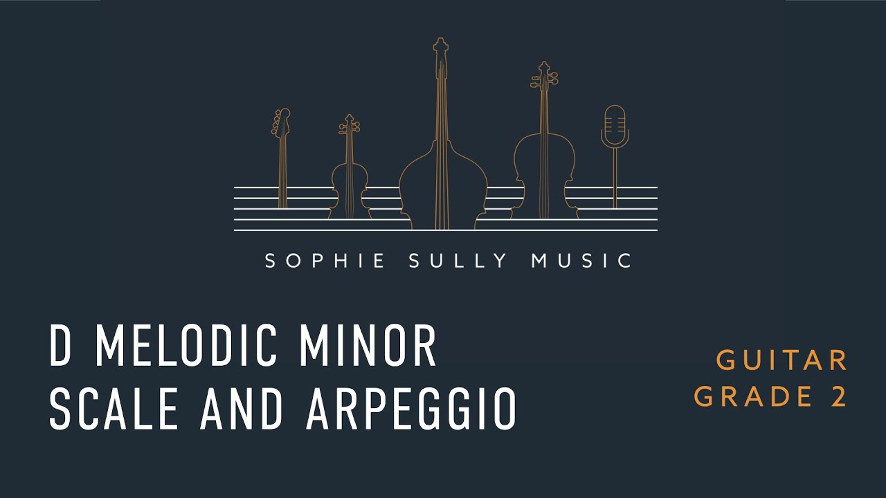 Trinity Grade 2 Classical Guitar - D melodic minor scale and arpeggio - triple camera video