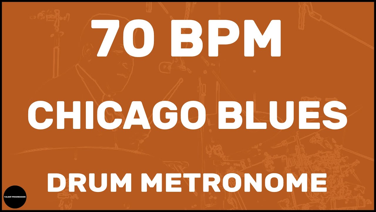 Chicago Blues | Drum Metronome Loop | 70 BPM