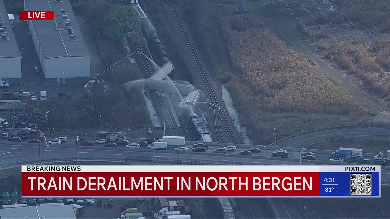Freight train derails in New Jersey