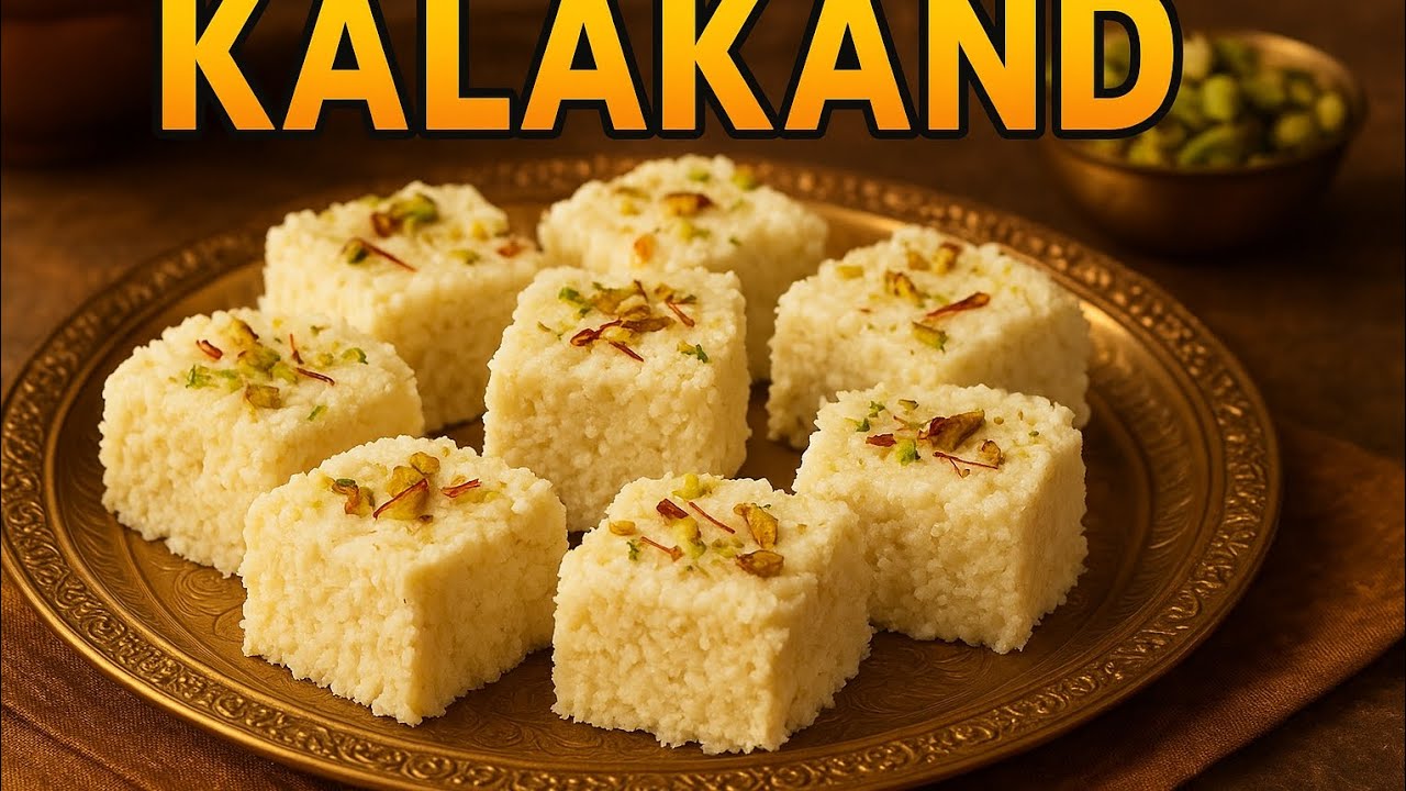 Kalakand Recipe | Easy Indian Sweet | Traditional Milk Cake | Festival Special Mithai
