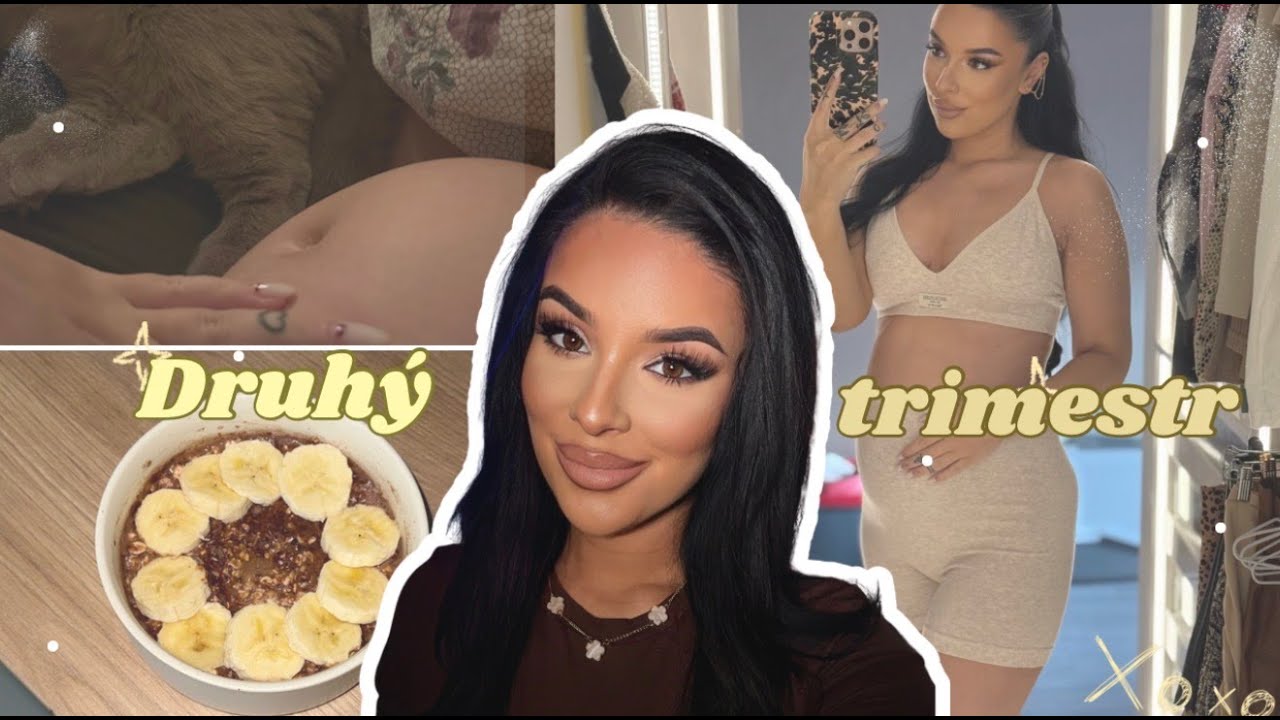 DRUHÝ TRIMESTR | Jídlo, cvičení, bříško, kosmetika a předporodní kurzy 🌷💕
