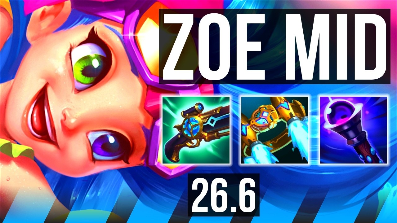 ZOE vs SYLAS (MID) | Perfect KDA: 13/0/6 | KR Challenger | 26.6