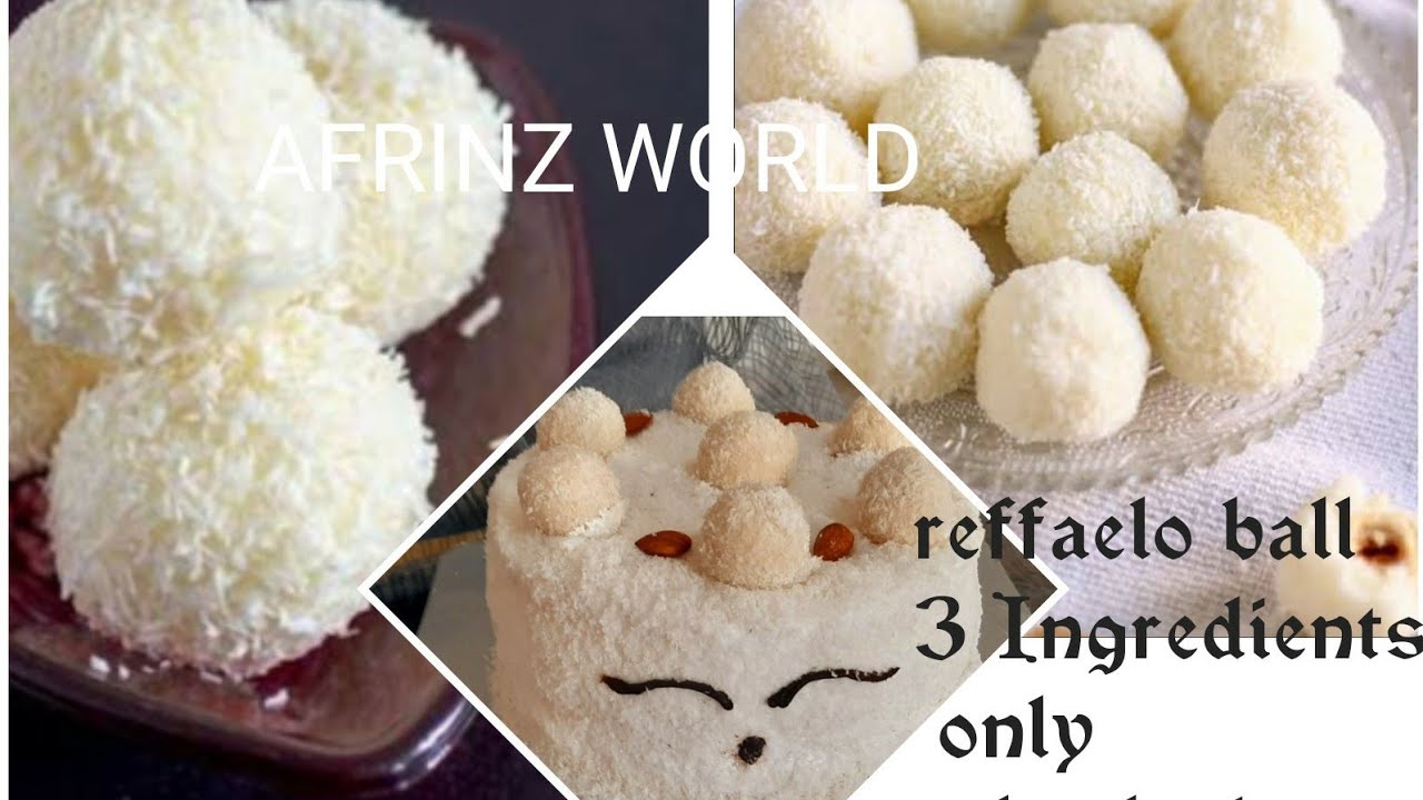 how to make a reffaelo ball || 3 ingredients only || easy and simple || 5 minutes sweet
