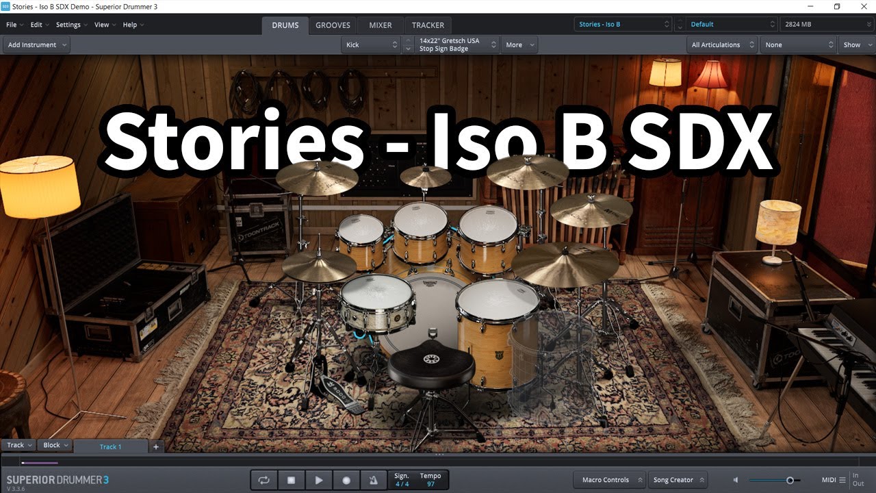 Toontrack Superior Drummer 3 - Stories - Iso B SDX All Presets Demo