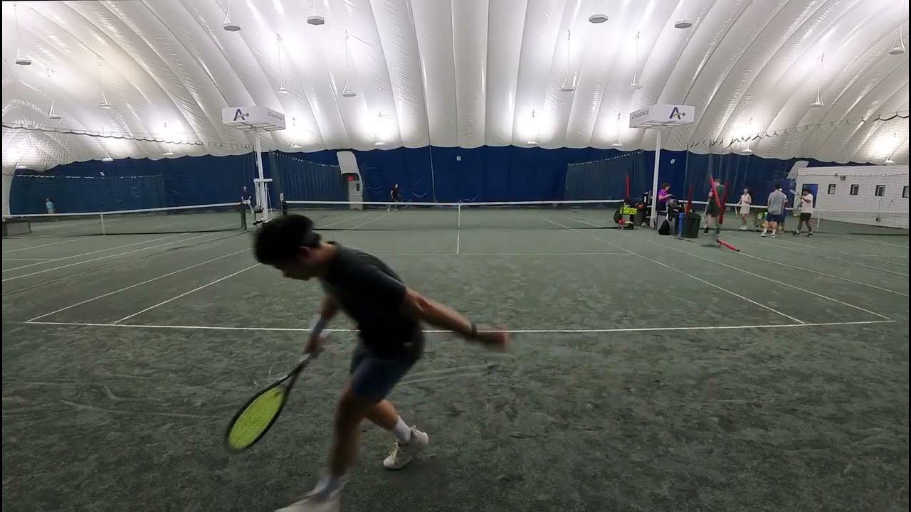 Playing against a MASSIVE forehand | USTA 4.0 Singles Highlights