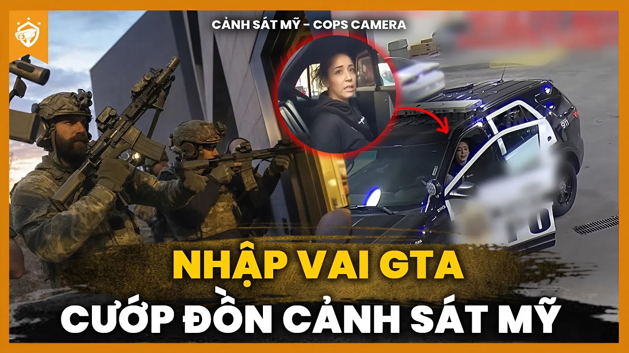 C&ocirc; G&aacute;i Nhập Vai GTA Cướp S&uacute;ng Ngay Trong Đồn Cảnh S&aacute;t Mỹ