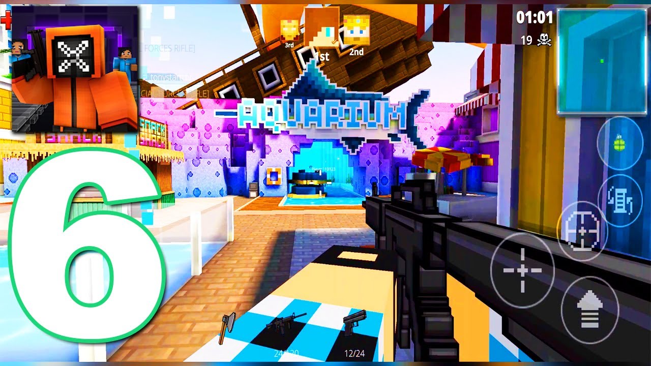 Pixel Strike 3D - Gameplay Walkthrough Part 6 - Battle Rifle (Android Games)