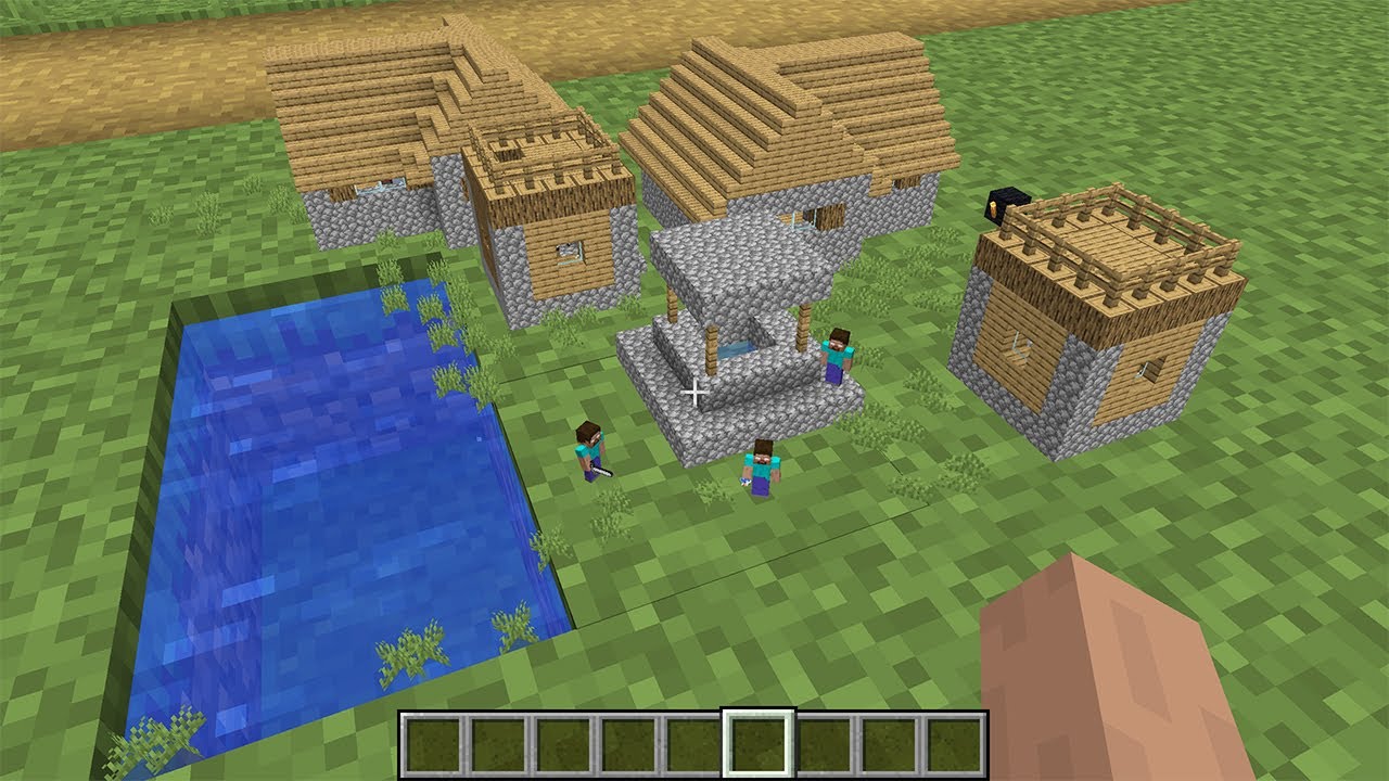 OMG.. I FOUND tiny HEROBRINE's village in MINECRAFT