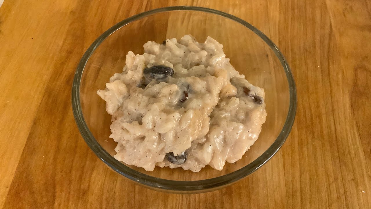 My mama’s old-fashioned rice pudding with raisins!