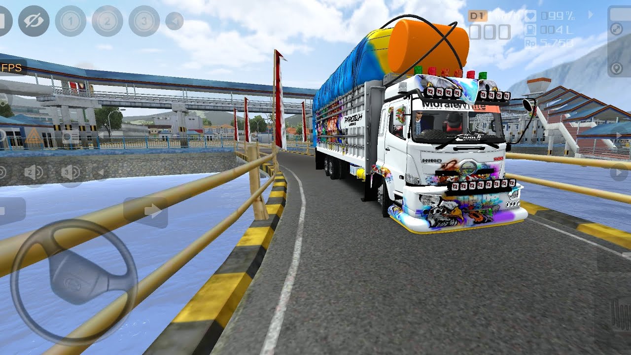 PERJALANAN PENUH TRAGEDI,TRUCK HINO ANTAR MUATAN TINGGI KE DERMAGA|BUS SIMULATOR INDONESIA
