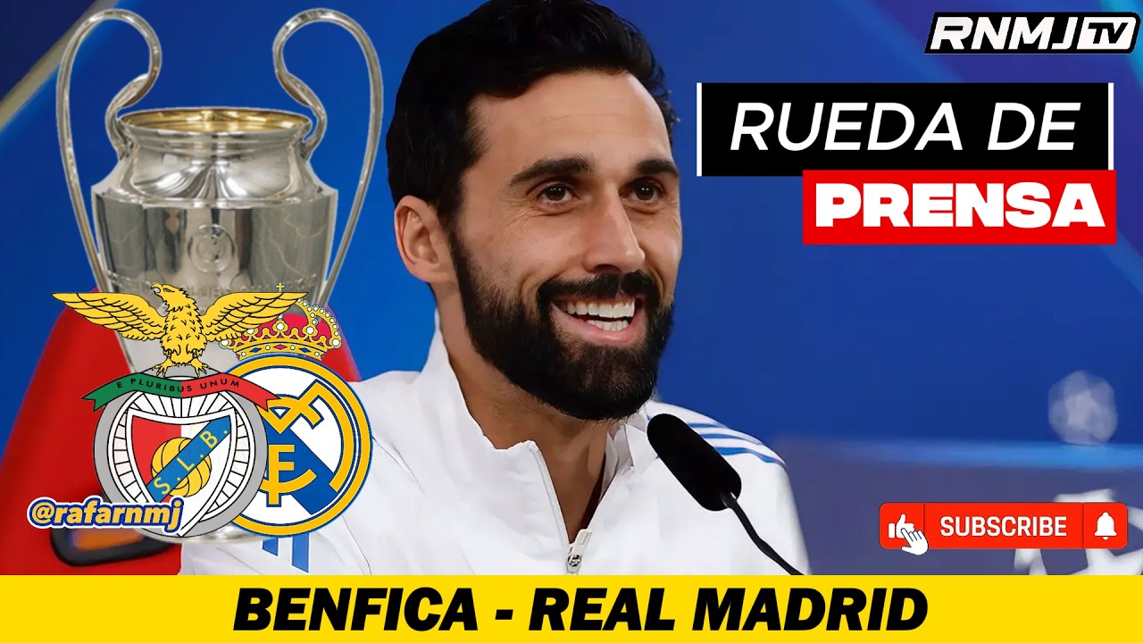 Rueda de prensa de HOY de ARBELOA previa Benfica - Real Madrid de Champions
