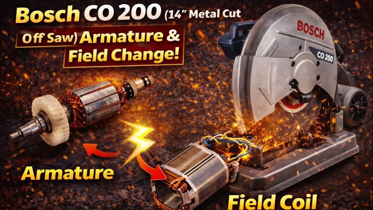 Bosch CO 200 (New Grey Tool) Tool Repair | Armature & Field Change | Full Process | Bosch Repair