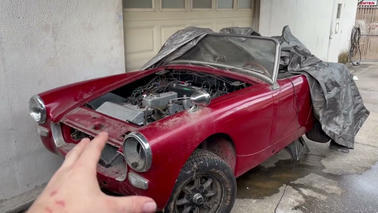 1963 Austin Healey Sprite with race cam running and driving