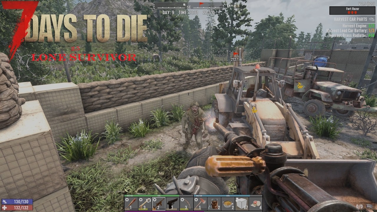 7Days to Die 2.5 -Lone Survivor- Day9 looking for a better weapon
