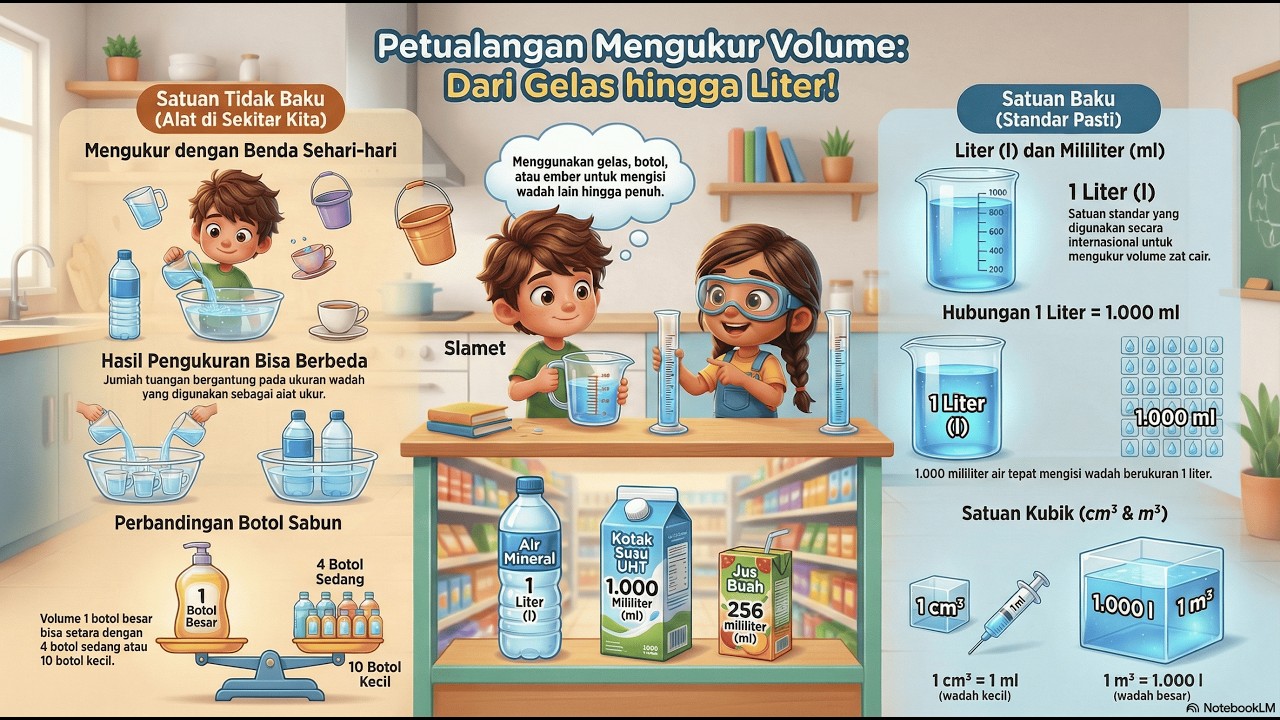 Pengukuran Luas dan Volume  : Pengukuran Volume | Materi Matematika