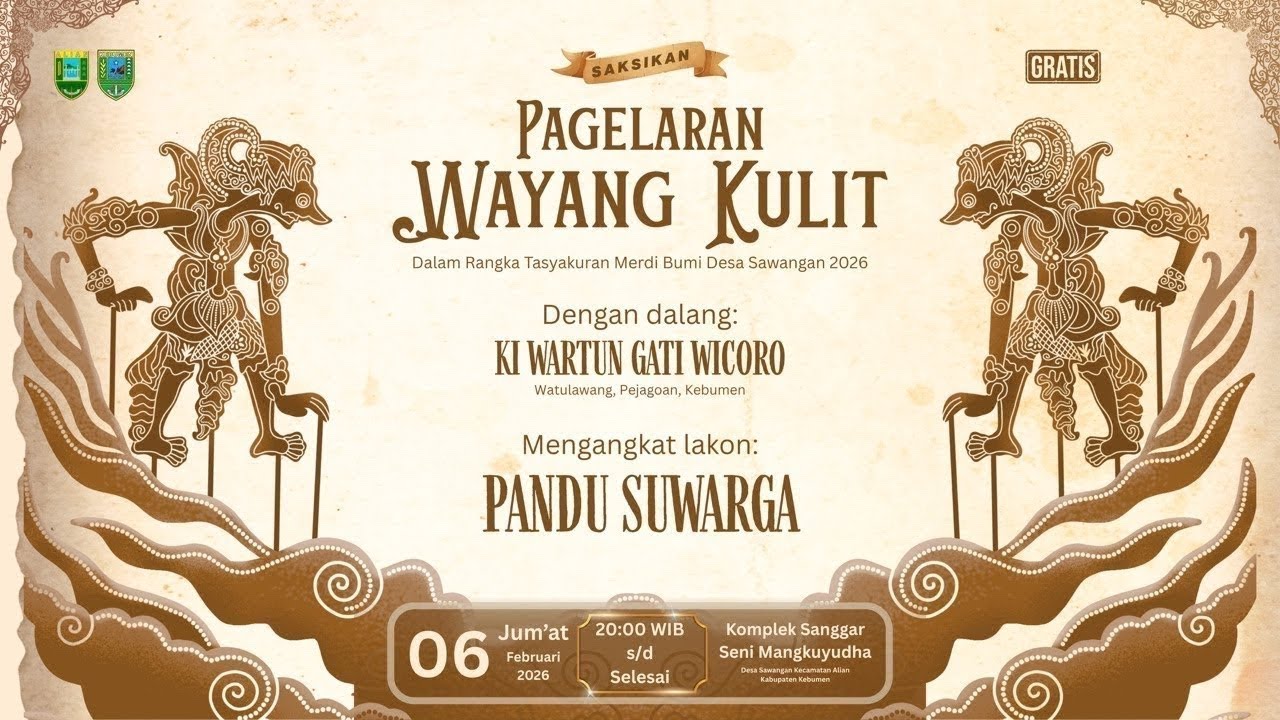 PAGELARAN WAYANG KULIT DALAM RANGKA TASYAKURAN MERDI BUMI DESA SAWANGAN 2026 #KiWartunGatiWicoro
