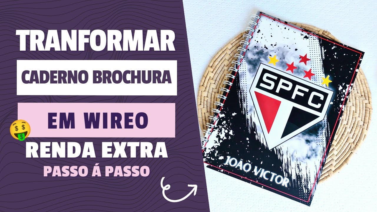 Como Transformar Caderno Brochura em Espiral Wire-O | Economize e Venda Muito no Volta às Aulas
