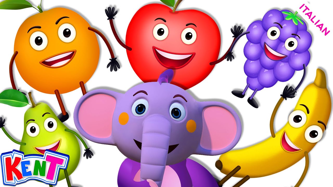 Cinque graziosi frutti che saltano sul letto 🍒 |  Nursery Rhymes