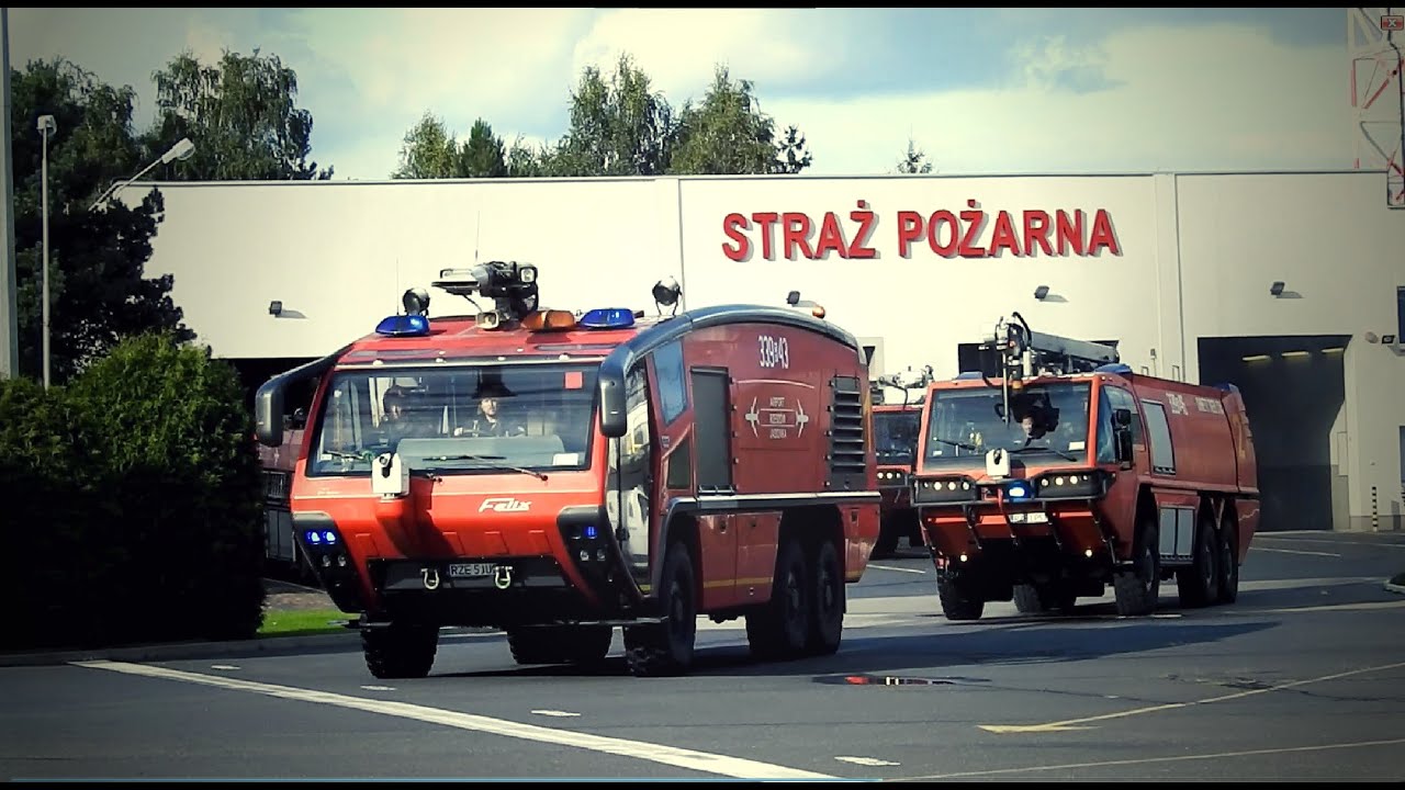 AWARYJNE LĄDOWANIE SAMOLOTU! - WYJAZD 7 ZASTĘPÓW LOTNISKOWEJ STRAŻY POŻARNEJ - LSRG RZESZÓW JASIONKA
