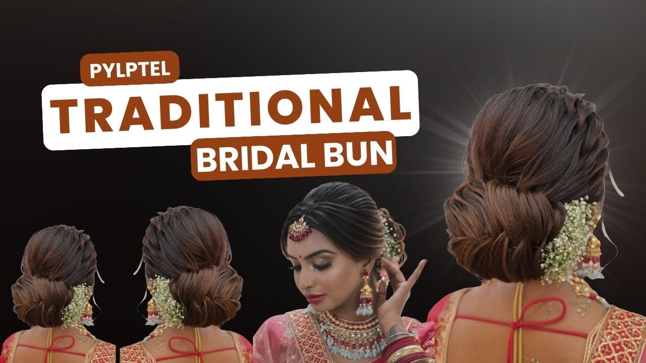 Traditional Bridal Bun By Pylptel Hairstylist #viralvideo