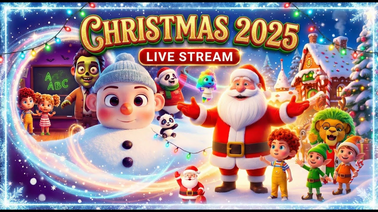 🔴 LIVE: Jingle Bells + Top Christmas Songs for Kids 2025 🎄 Non-Stop Holiday Music with Mau