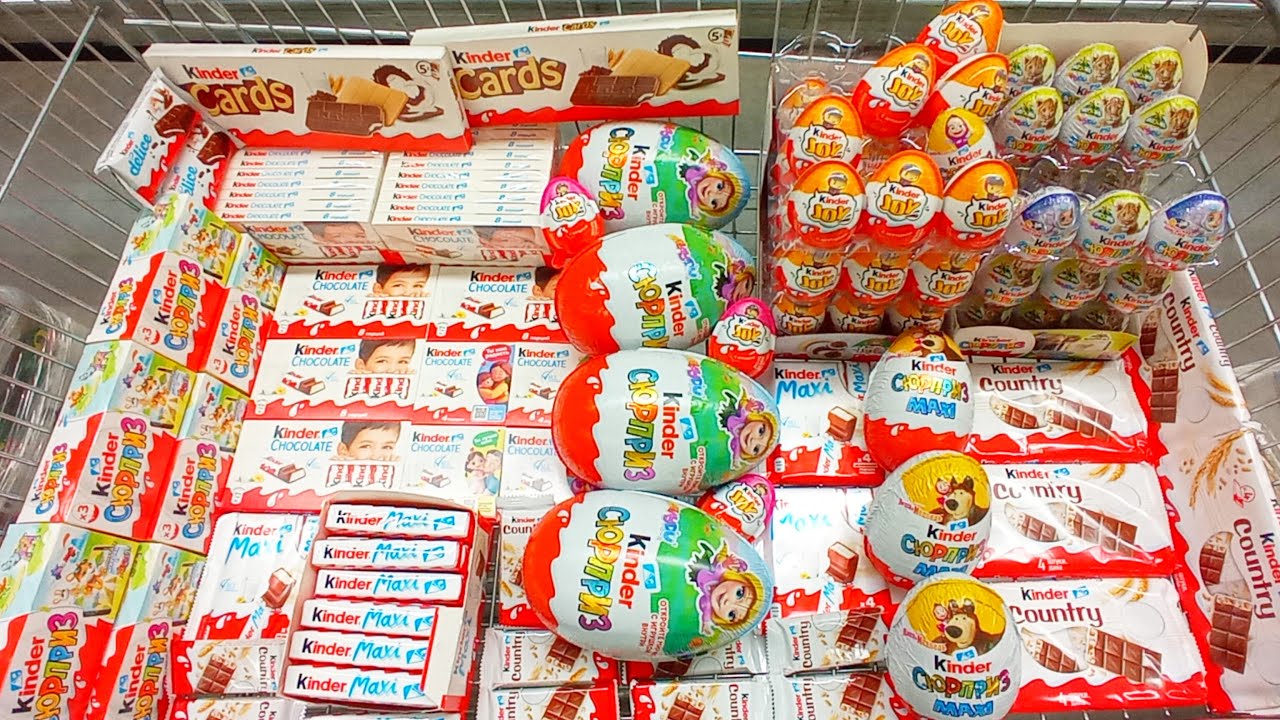 BOUGHT ALL KINDS OF Kinder Chocolates, Candy and Sweets🤯💥Mega Shopping! Kinder Giant Maxi, Cookies
