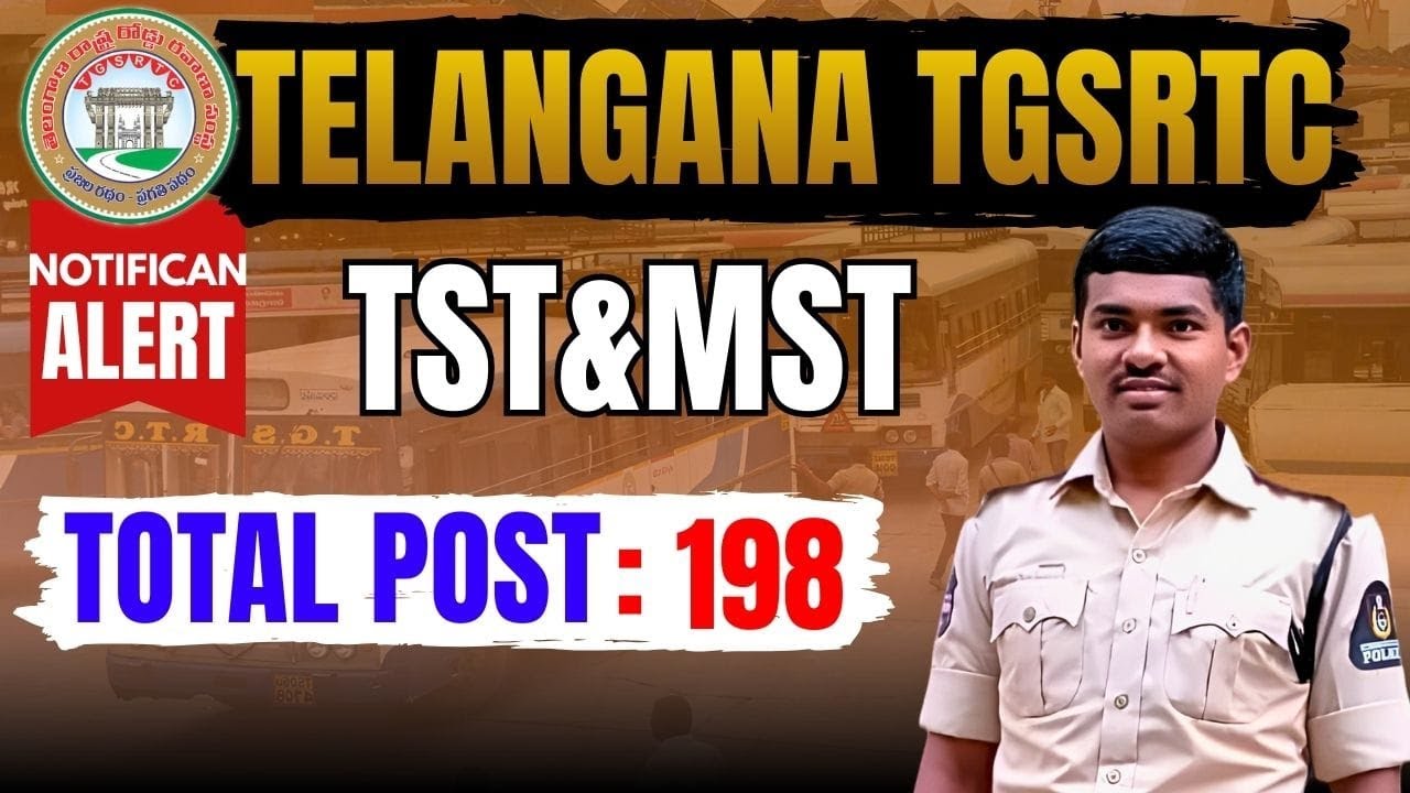 TST & MST Notification | TGSRTC | Traffic Supervisor Trainee | Mechanical Supervisor Trainee
