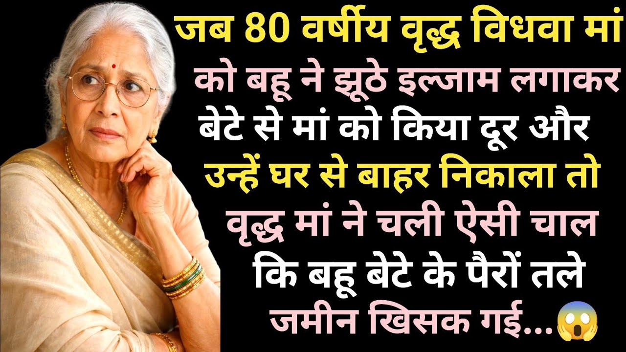 जब बेटे ने अपनी पत्नी के लिए अपनी वृद्ध विधवा मां पर हाथ उठाया तो मां ने किया कुछ ऐसा कि बेटे की...😱