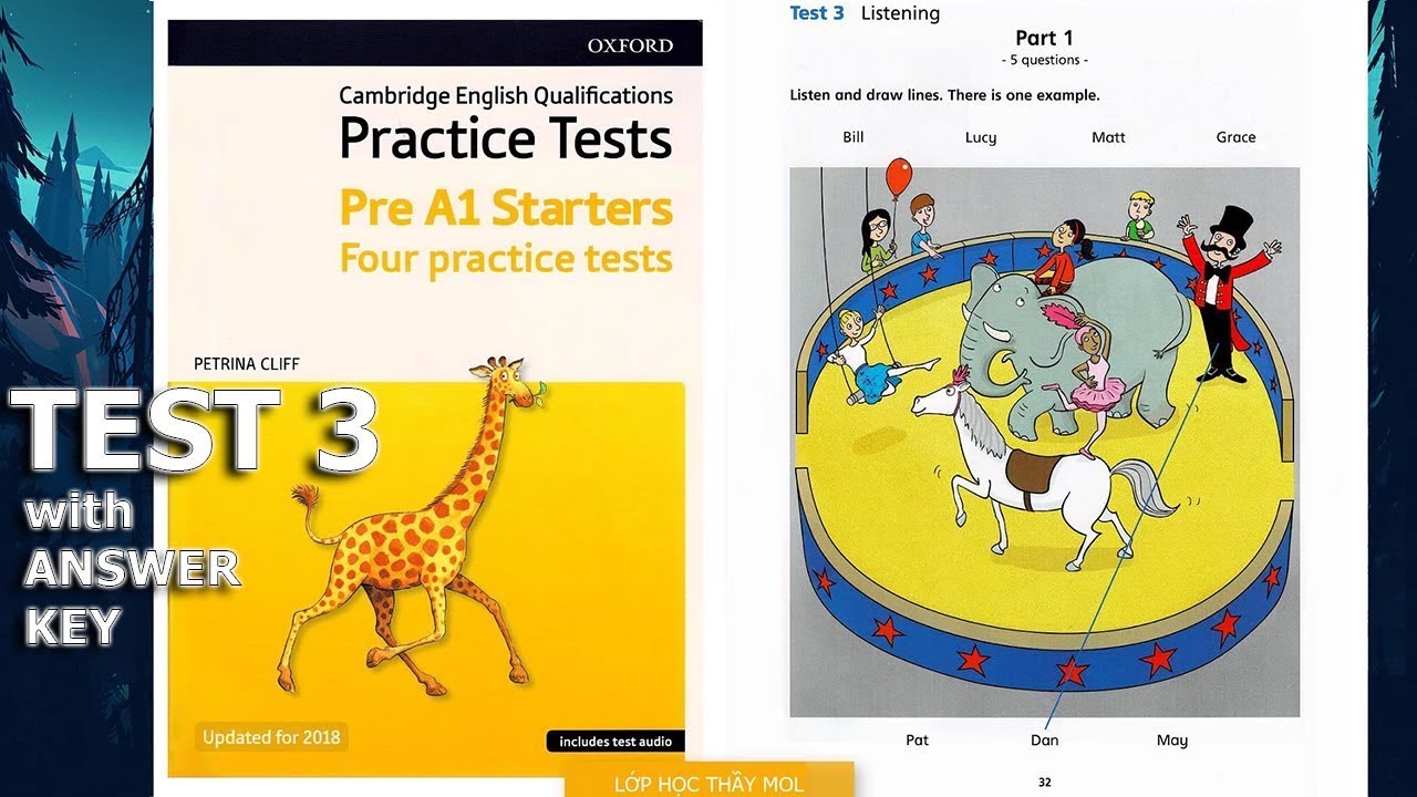 Starters OXFORD Four Practice Tests - Listening Test 3 | Lớp Học Thầy Mol