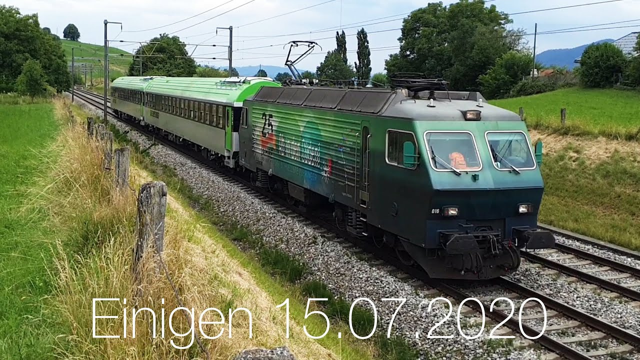 Trainspotting: rail traffic in Einigen (BE) - 15.07.2020
